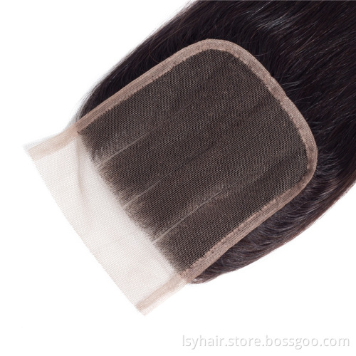 Cheap 4x4  Lace Closure Brazilian Hair, Best Price Wholesale Virgin Brazilian Straight Human Hair Weave  Frotnal Closures